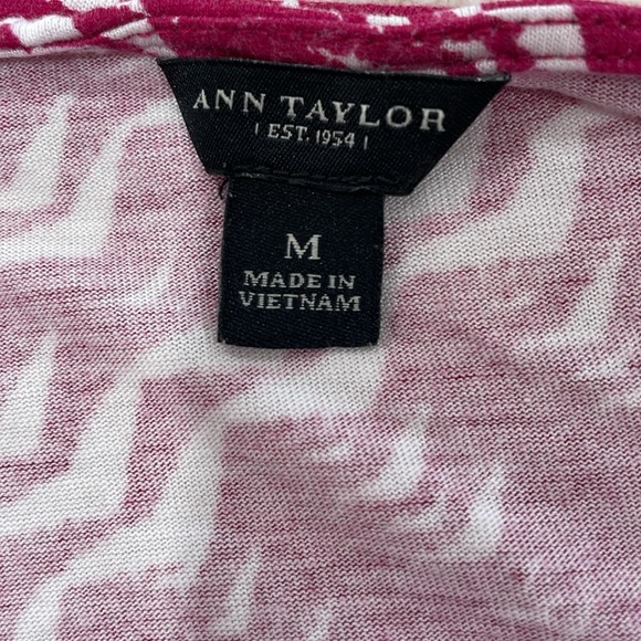 Talbots red stripe short sleeves top blouse tee shirt medium - Picture 7 of 11